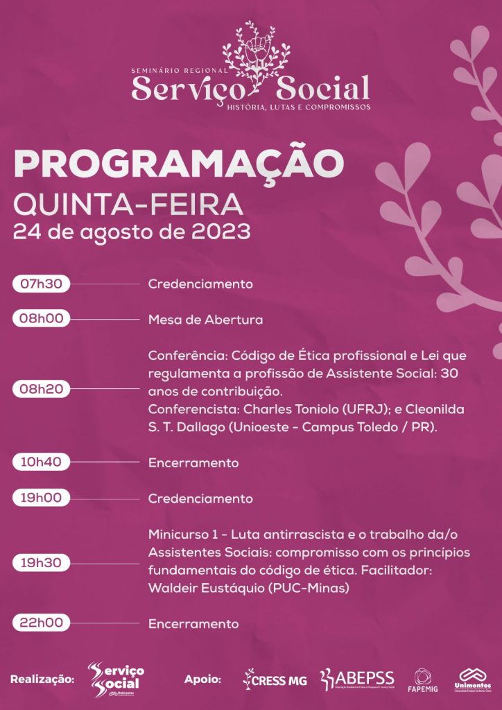 Seminário Regional Dia da/o Assistente Social 2023